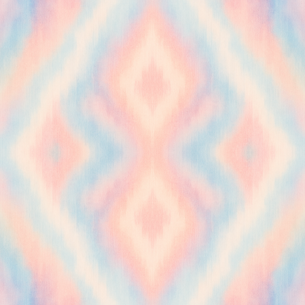 Ikat inspired blurred symmetrical pattern
